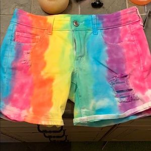 Tie dye American Eagle shorts